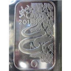 Silver bar, 2013 Year of the Snake