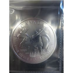 2012 Canada Moose silver $5.00 coin