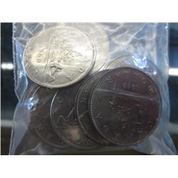 Lot of 10 Canada Nickel Canoe Dollars
