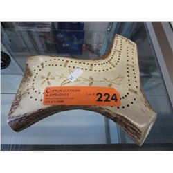 Carved moose antler crib board