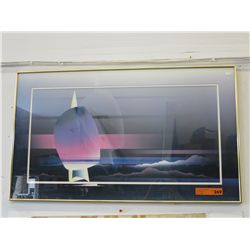 Framed abstract print 36" x 22"