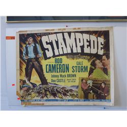 1949 movie poster "Stampede"