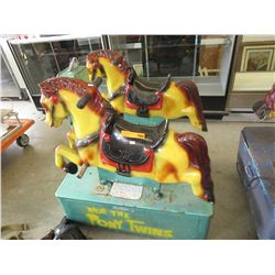Vintage coin operated twin pony ride