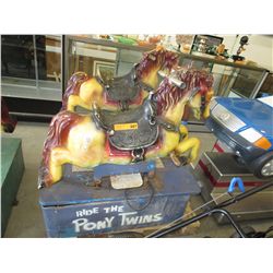 Vintage coin operated twin pony ride