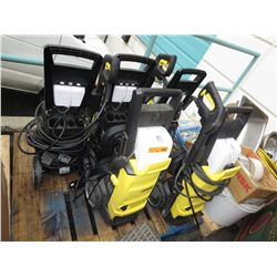 Skid of 5 Karcher pressure washers