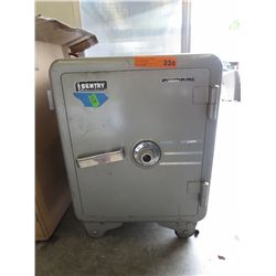 Sentry dial safe on casters - 17" x 17" x 23"