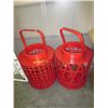 Image 1 : 2 Wood basket patio candle lanterns