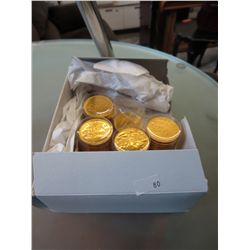 2 boxes of foil wrapped chocolate