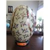 Image 1 : Large hand painted glazed ceramic egg