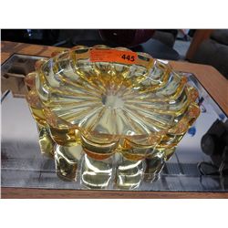 Vintage yellow-amber heavy dish