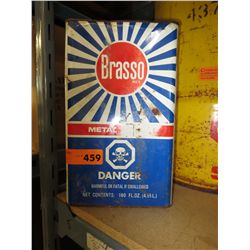 16fl oz. Brasso container - still has cleaner in