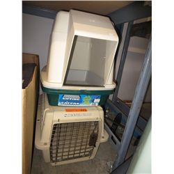 Small pet crate & sifting litter pan