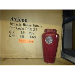 Case of glazed ceramic vases - new
