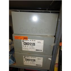 6 electrical knock out boxes