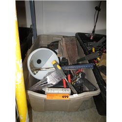 Plastic tote & contents