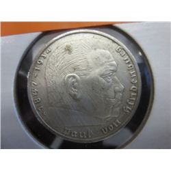2 x 1934 2 Reichsmark coins with Swastika