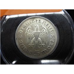 1936 Deutches Reich 5 Reichsmarch coin