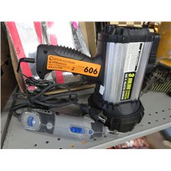 Dremel and cordless rechargeable spotlight