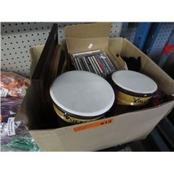 Box containing approx 150 CDs