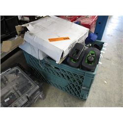 Milk crate of cordless tools