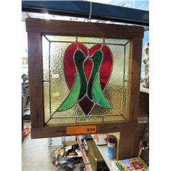 Love bird window panel