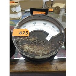 Vintage Record Volt Gauge