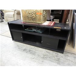 Black wood TV stand