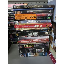Approx 20 movie DVDs