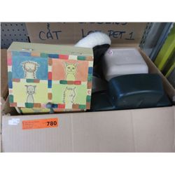 Box of pet supplies