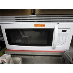 White over the range microwave oven