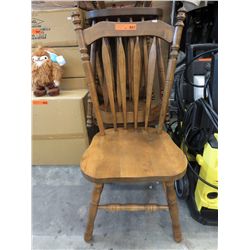 8 Canadiana wood dining chairs