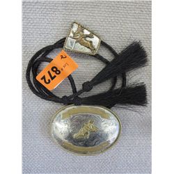 Western belt buckle & Bolo Tie