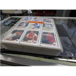 Binder of 1991 Upper Deck Baseball cards