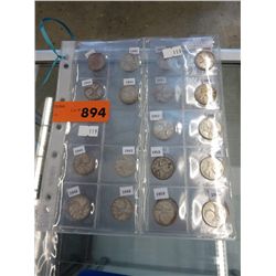 24 Canadian Nickels 1942-1964