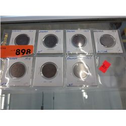7 Canadian One Cent Coins 1901-1919