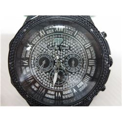 Man's Techno Trend watch set with 8 diamonds