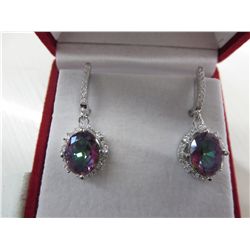 New lever-back mystic topaz & crystal earrings