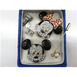 Estate jewelry pieces-some silver, pearl & Disney