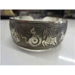 Estate Zodiac calendar ladies vintage cuff