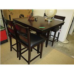 New bar height table and 4 chairs
