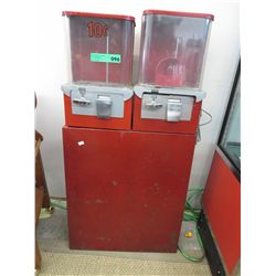 Vintage coin operated candy dispenser