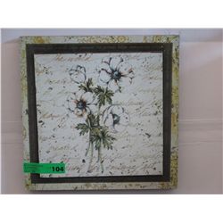 Print on board of a flower