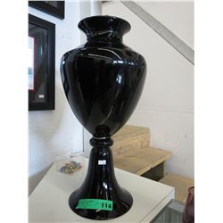 Large black amethyst vase