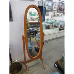 Cheval mirror, wood framed