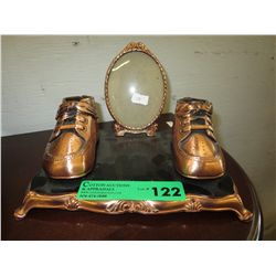 Baby shoe picture frame