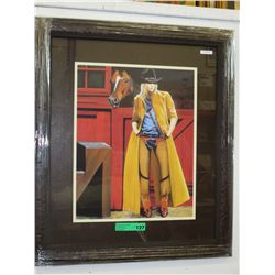 "At the Ready" - framed art work