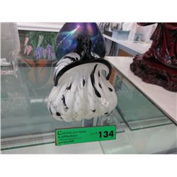 Glass purse vase