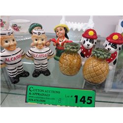 Four sets of vintage salt & pepper shakers