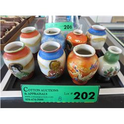 8 Miniature vases made in Occupied Japan