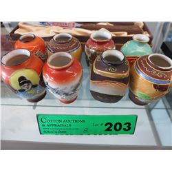 8 Miniature vases made in Japan